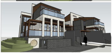 精品现代风格独栋别墅SU模型设计图解析与获取