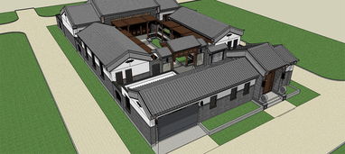 新中式别墅与四合院 传统与现代的融合典范与SU模型资源获取